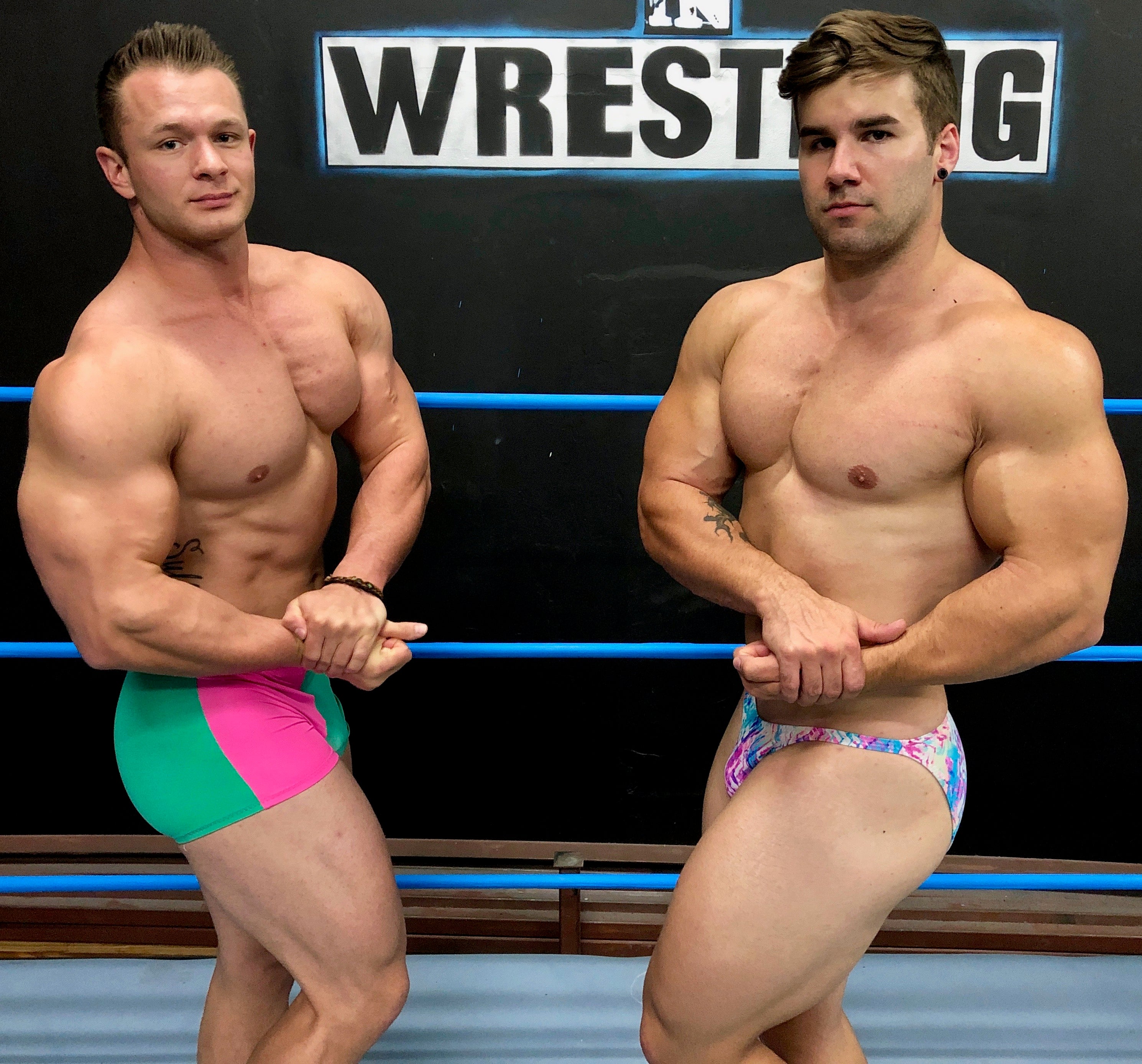 side chest flex bicep comparison