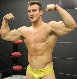 Cason flexes his biceps at Thunders Arena Wrestling. 