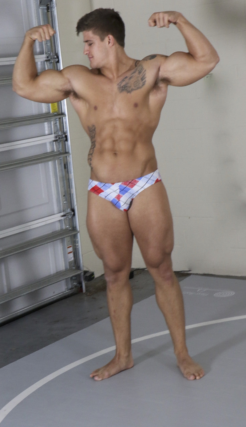 Eagle double bicep flex muscle worship abs chest pecs