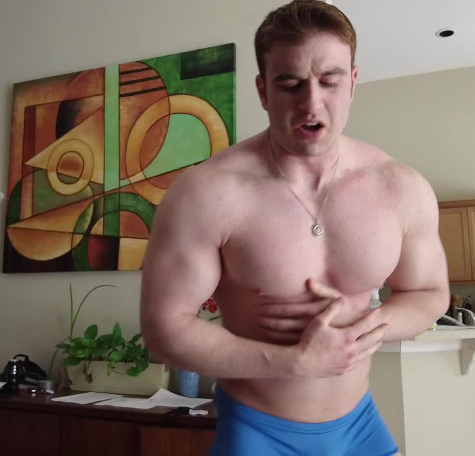 Finn McCool holding in chest in pain