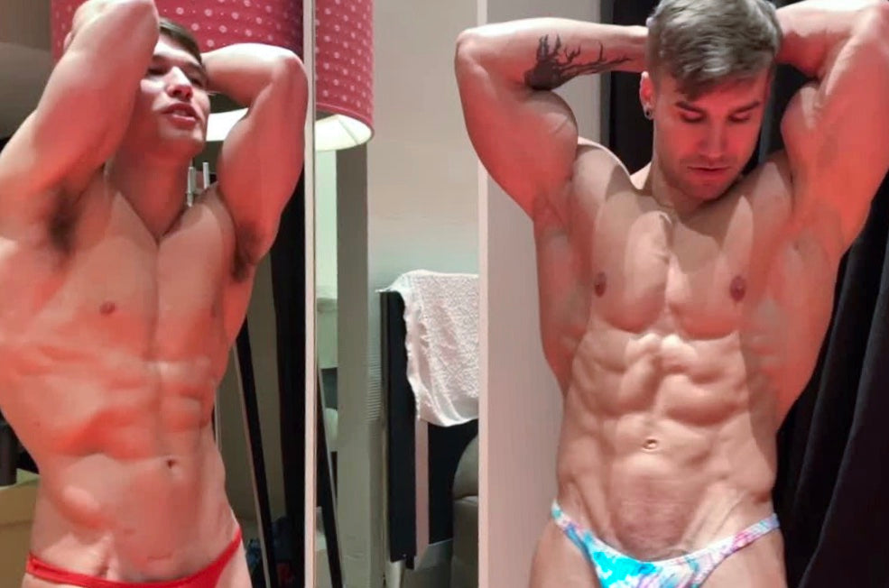 KaSee and Loki flex at Thunders Arena Wrestling. 