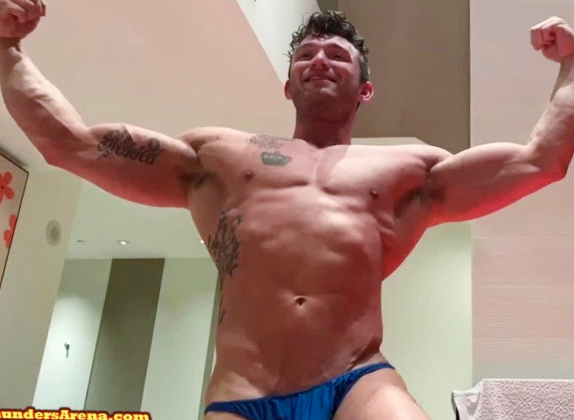Mercury flexes his biceps at Thunders Arena Wrestling. 