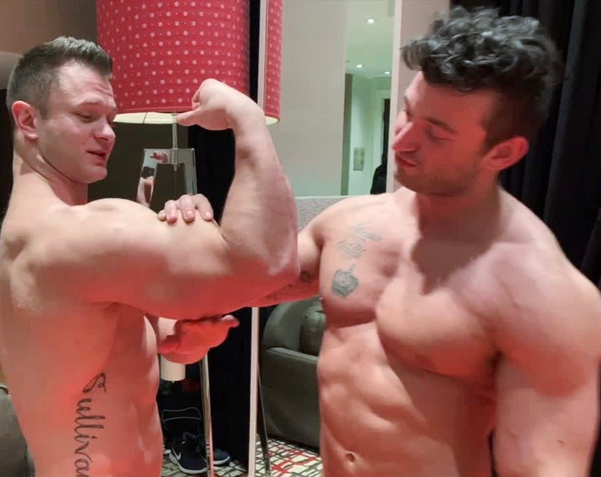 Steel flexes his bicep at Thunders Arena Wrestling. 