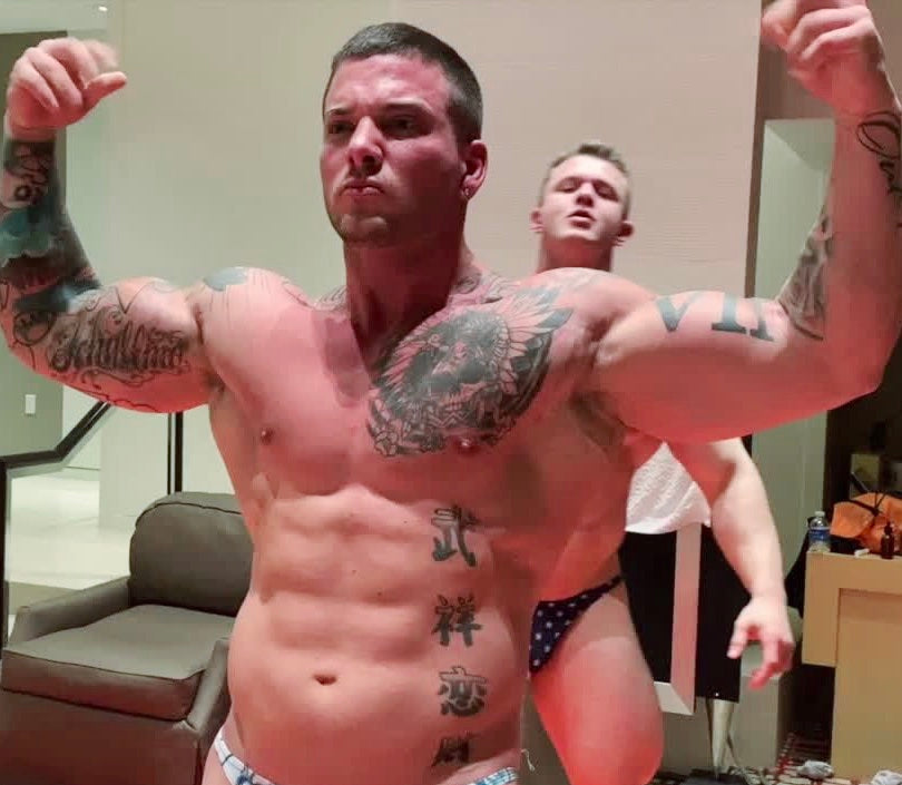 Hero flexes his biceps at Thunders Arena Wrestling. 