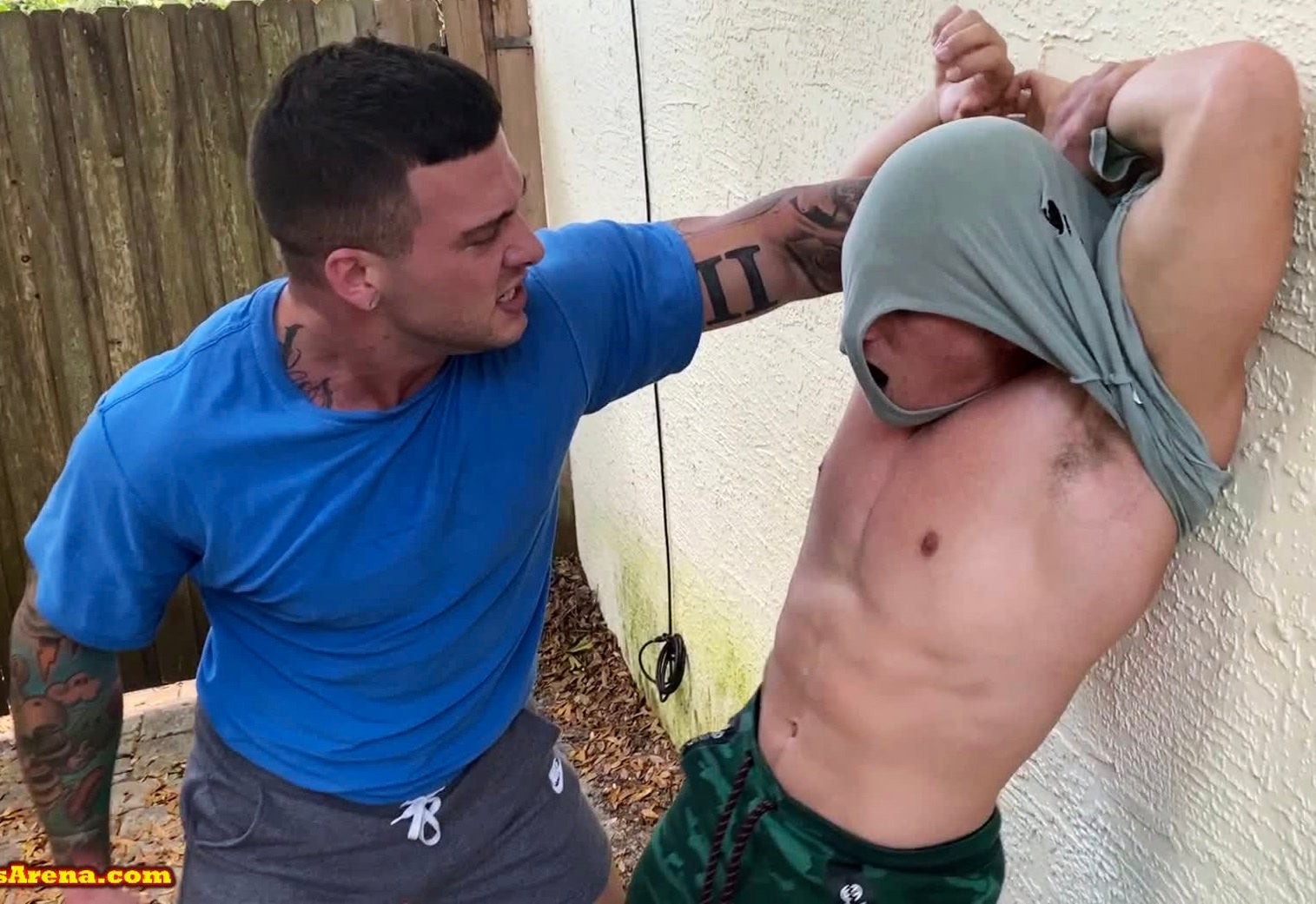 Hero and Scrappy wrestle at Thunders Arena Wrestling. 