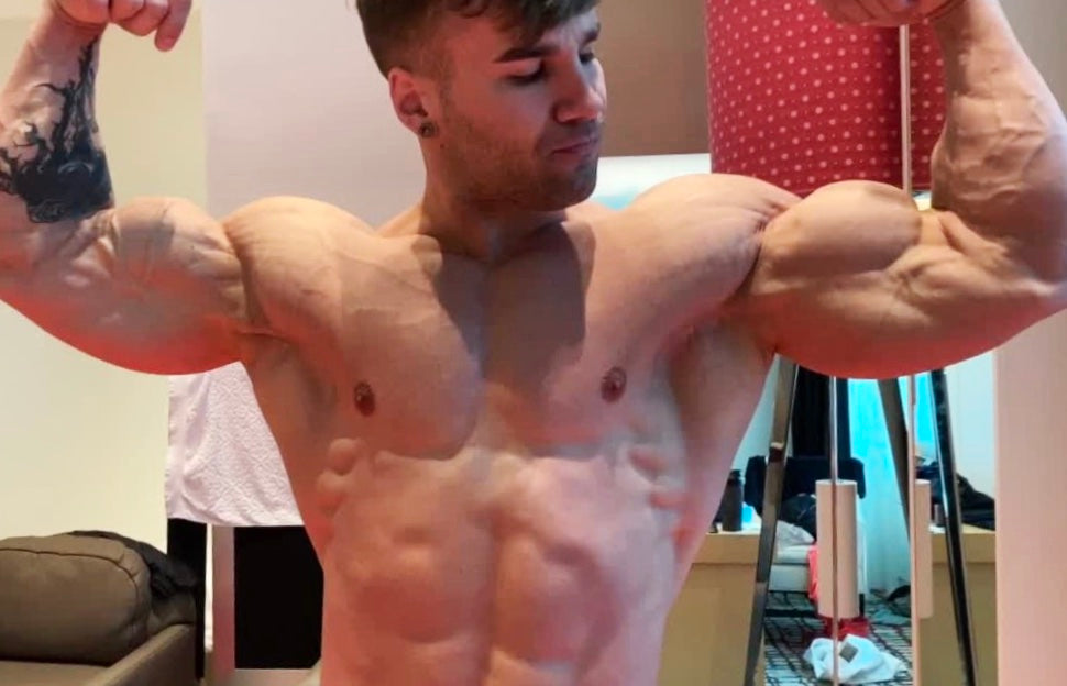 Loki flexes his biceps at Thunders Arena Wrestling. 