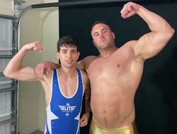 Mark Muscle and Flaco flexing off at Thunders Arena Wrestling. 