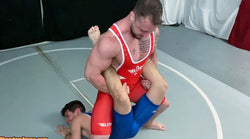 Dom Knight puts Flaco into a Boston Crab at Thunders Arena Wrestling. 