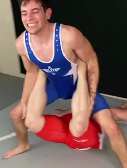 Flaco puts Dom Knight into a Boston Crab at Thunders Arena Wrestling. 