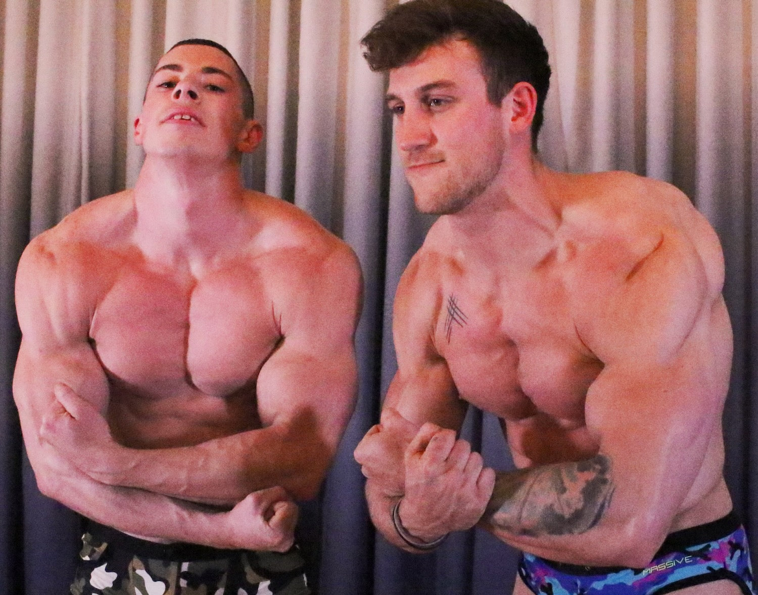 Cason and Rivet most muscular pose