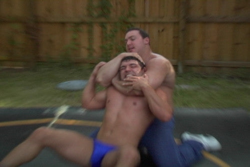 Monster head lock Ajax chest pecs thighs arms