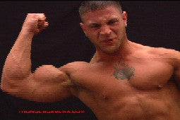 Rusty bicep flex chest pecs arms