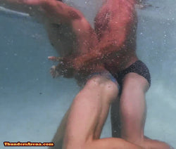 Bearhug in pool Wrestling