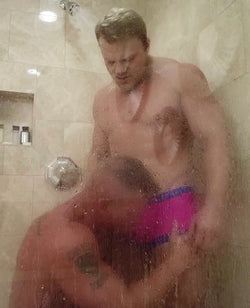 Tristan and Regan in the shower