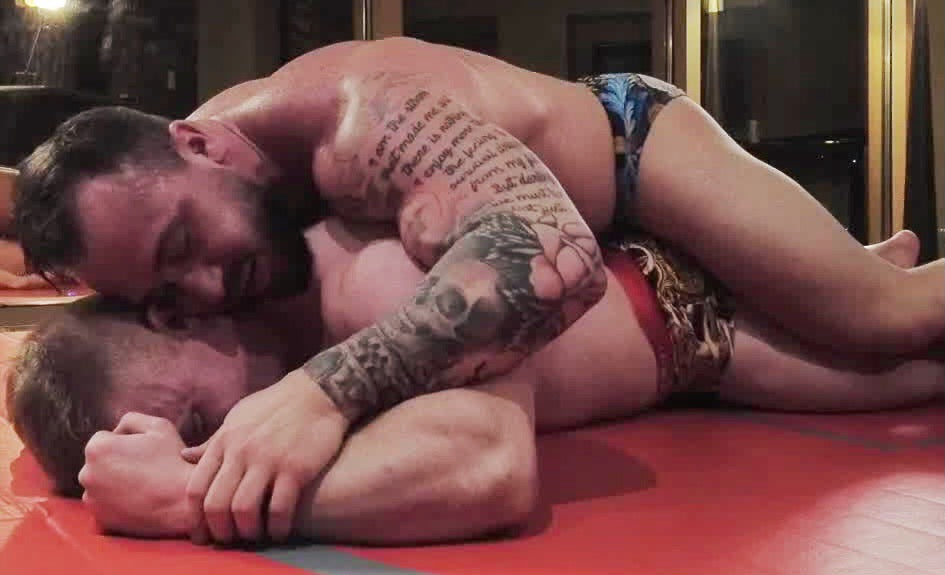 Dom9 laying on Tanner