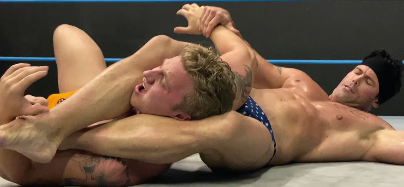 head scissors Justice Iceman18 Thunders Arena Wrestling