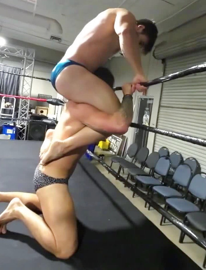 Loki on Silas Shoulders in ring