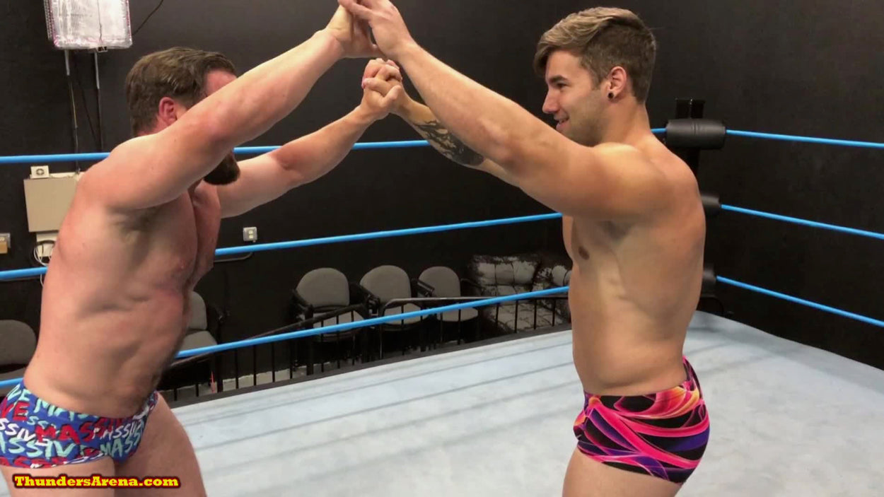 Joey King and Loki play mercy at Thunders Arena Wrestling. 