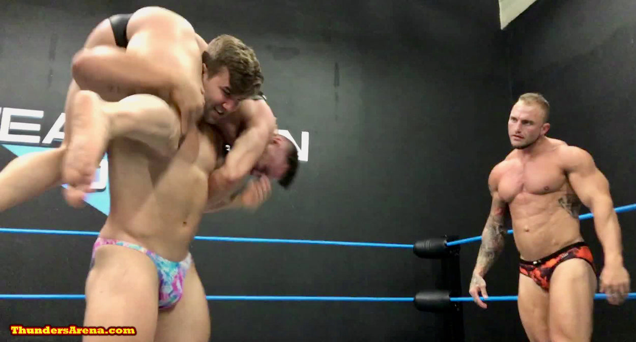 Loki, Dom Knight, and Bull at Thunders Arena Wrestling. 