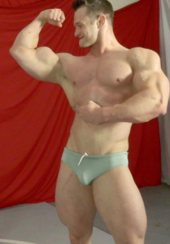 body builders posing