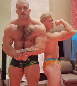 Davin and Axel flexing