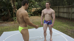 Bodybuilders Travis and Zman square off in Thunders Arena