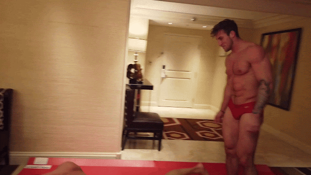 Cason standing over Caffrey