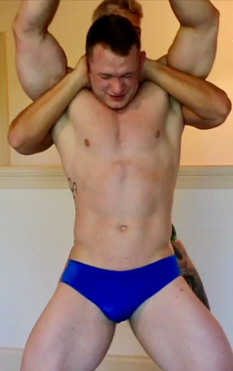 Steel gets put into a full nelson at Thunders Arena Wrestling. 