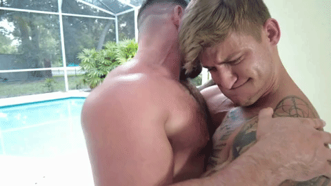 Eagle bear hugging Johnny