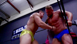 Cason ab punches Gunner at Thunders Arena Wrestling. 