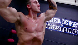 Cason flexes at Thunders Arena Wrestling.