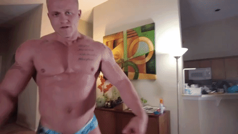 Iceman18 double bicep flexing