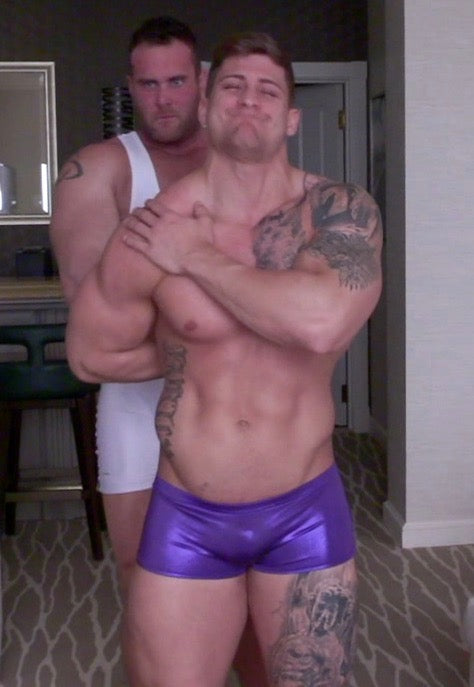 Muscle Mark puts Eagle into a chicken wing at Thunders Arena Wrestling 