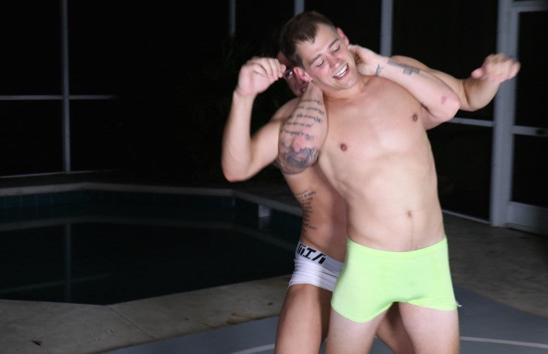 Marco Steve full Nelson submission hold submit abs chest pecs 